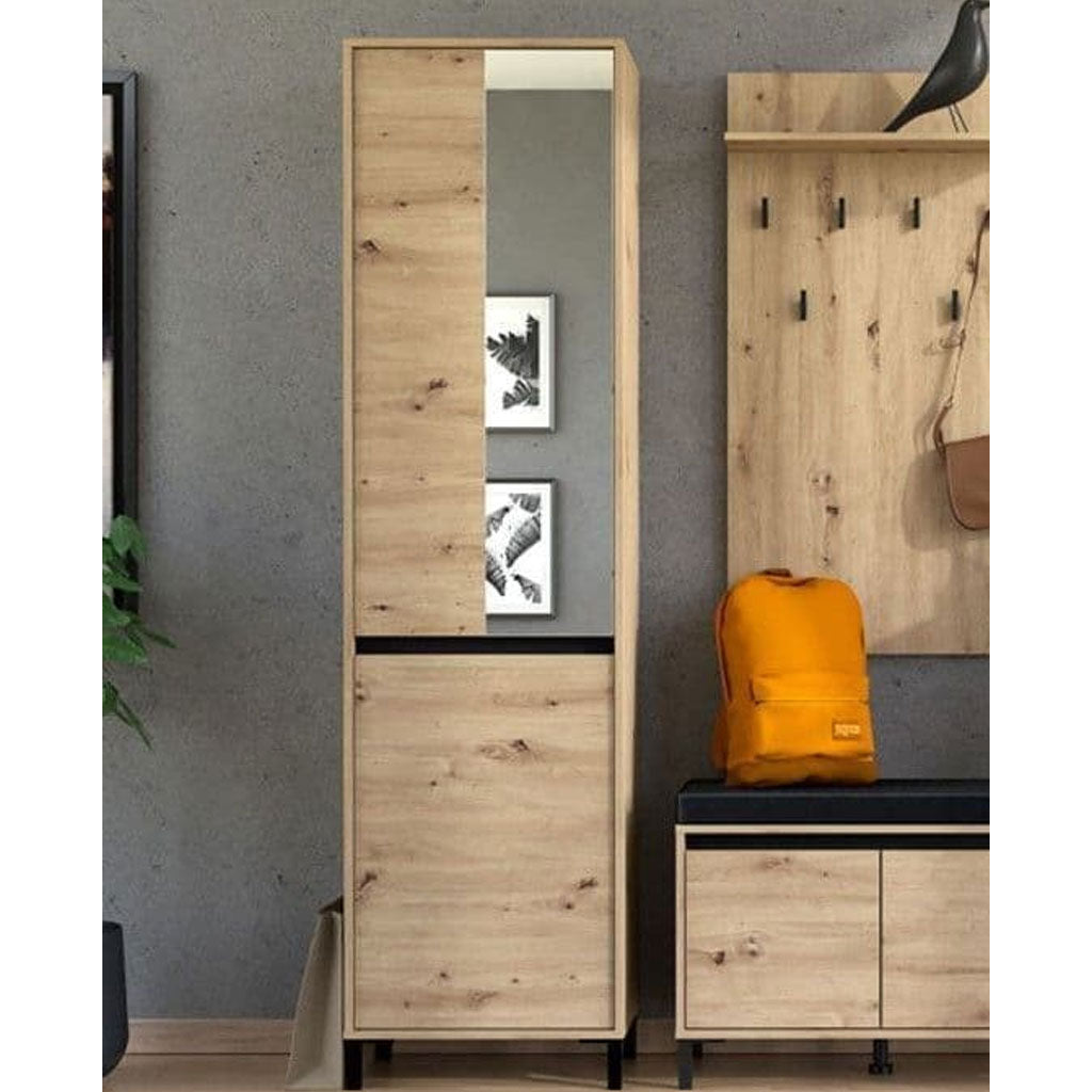 Mirrored Wardrobe Narrow With 2 Doors - Rogers