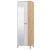 Mirrored Wardrobe Slim With 1 Door - Grant
