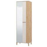 Mirrored Wardrobe Slim With 1 Door - Grant