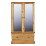 Mirrored Wardrobe With 2 Doors And 1 Drawer - Cotswold