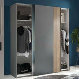 Mirrored Wardrobe With 2 Sliding Doors - Berno