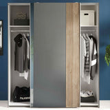 Mirrored Wardrobe With 2 Sliding Doors - Berno