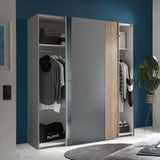 Mirrored Wardrobe With 2 Sliding Doors - Berno