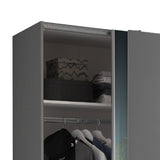 Mirrored Wardrobe With 2 Sliding Doors - Berno