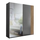 Mirrored Wardrobe With 2 Sliding Doors - Berno