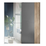 Mirrored Wardrobe With 2 Sliding Doors - Berno
