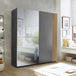 Mirrored Wardrobe With 2 Sliding Doors - Berno