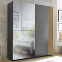 Mirrored Wardrobe With 2 Sliding Doors - Berno