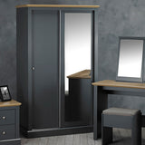 Mirrored Wardrobe With 2 Sliding Doors - Devon