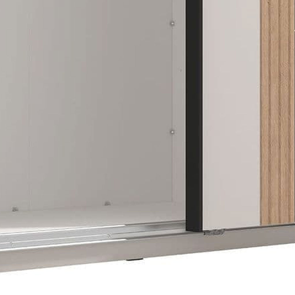 Mirrored Wardrobe With 2 Sliding Doors - Grant
