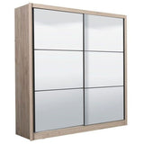 Mirrored Wardrobe With 2 Sliding Doors - Newark