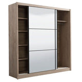 Mirrored Wardrobe With 2 Sliding Doors - Newark