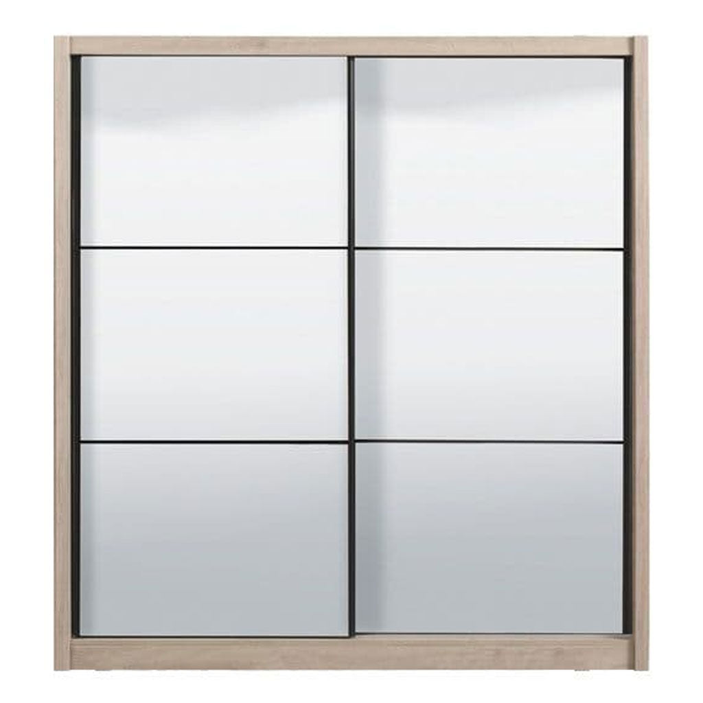 Mirrored Wardrobe With 2 Sliding Doors - Newark