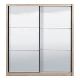 Mirrored Wardrobe With 2 Sliding Doors - Newark