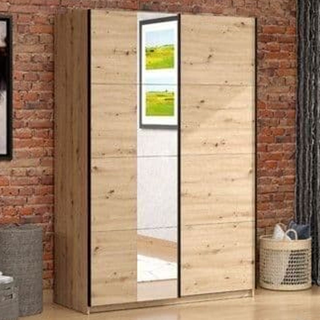 Mirrored Wardrobe With 2 Sliding Doors - Norman