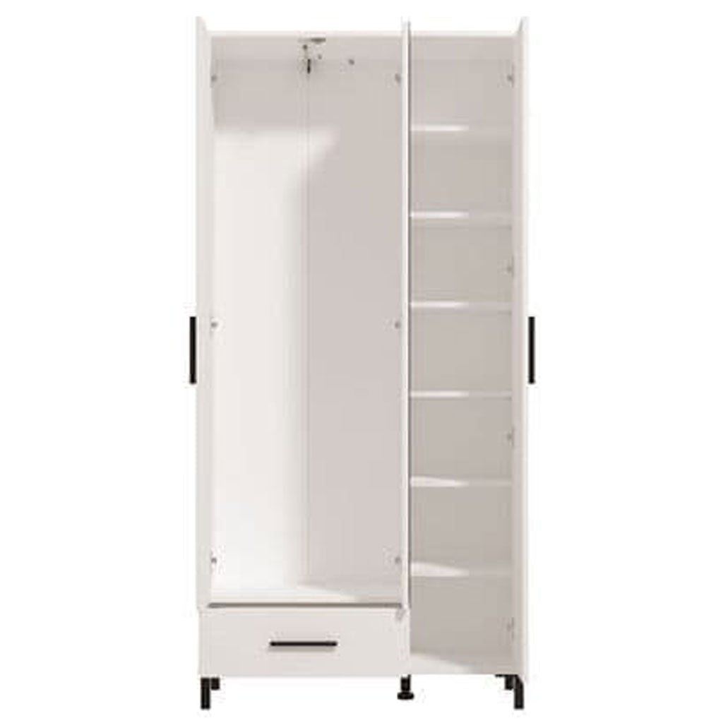 Mirrored Wardrobe With 3 Doors And 1 Drawer - Sanger