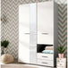 Mirrored Wardrobe With 3 Doors And 2 Drawers - Lima