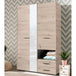 Mirrored Wardrobe With 3 Doors And 2 Drawers - Lima