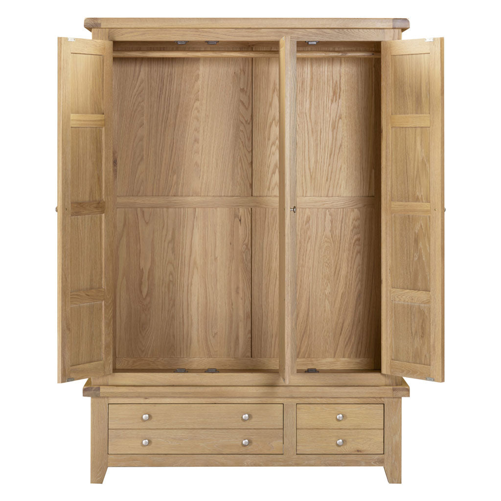 Mirrored Wardrobe With 3 Doors And 2 Drawers - Windsor