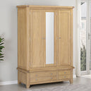 Mirrored Wardrobe With 3 Doors And 2 Drawers - Windsor