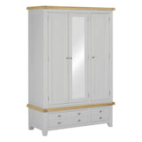 Mirrored Wardrobe With 3 Doors And 2 Drawers - Windsor