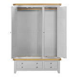 Mirrored Wardrobe With 3 Doors And 2 Drawers - Windsor