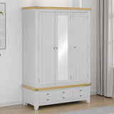 Mirrored Wardrobe With 3 Doors And 2 Drawers - Windsor