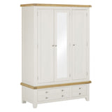 Mirrored Wardrobe With 3 Doors And 2 Drawers - Windsor