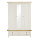 Mirrored Wardrobe With 3 Doors And 2 Drawers - Windsor
