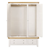 Mirrored Wardrobe With 3 Doors And 2 Drawers - Windsor