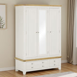Mirrored Wardrobe With 3 Doors And 2 Drawers - Windsor