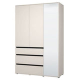Mirrored Wardrobe With 3 Doors And 3 Drawers - Kyle