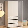 Mirrored Wardrobe With 3 Doors And 3 Drawers - Kyle