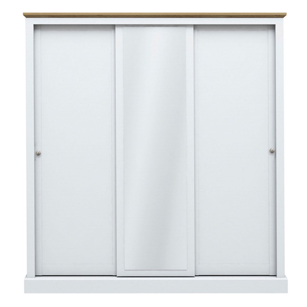 Mirrored Wardrobe With 3 Sliding Doors - Devon