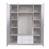 Mirrored Wardrobe With 4 Doors And 2 Drawers - Keene