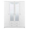 Mirrored Wardrobe With 4 Doors And 2 Drawers - Keene