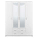 Mirrored Wardrobe With 4 Doors And 2 Drawers - Keene