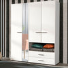Mirrored Wardrobe With 4 Doors And 2 Drawers - Lima