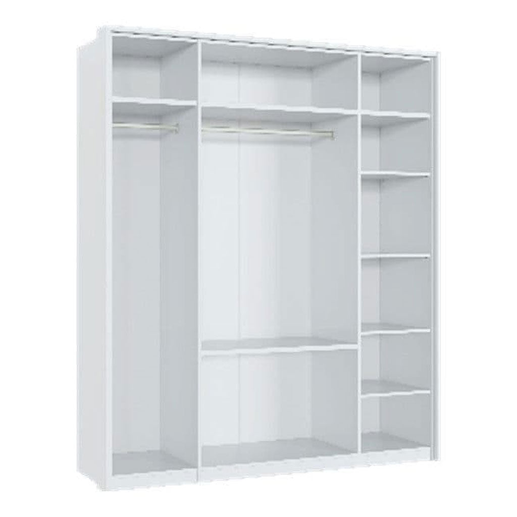 Mirrored Wardrobe With 4 Doors And 2 Drawers - Redmond