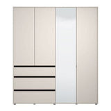 Mirrored Wardrobe With 4 Doors And 3 Drawers - Kyle