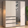 Mirrored Wardrobe With 4 Doors And 3 Drawers - Kyle