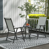 Mosaic Ceramic Tile Top Garden Bistro Table Round - Velmora