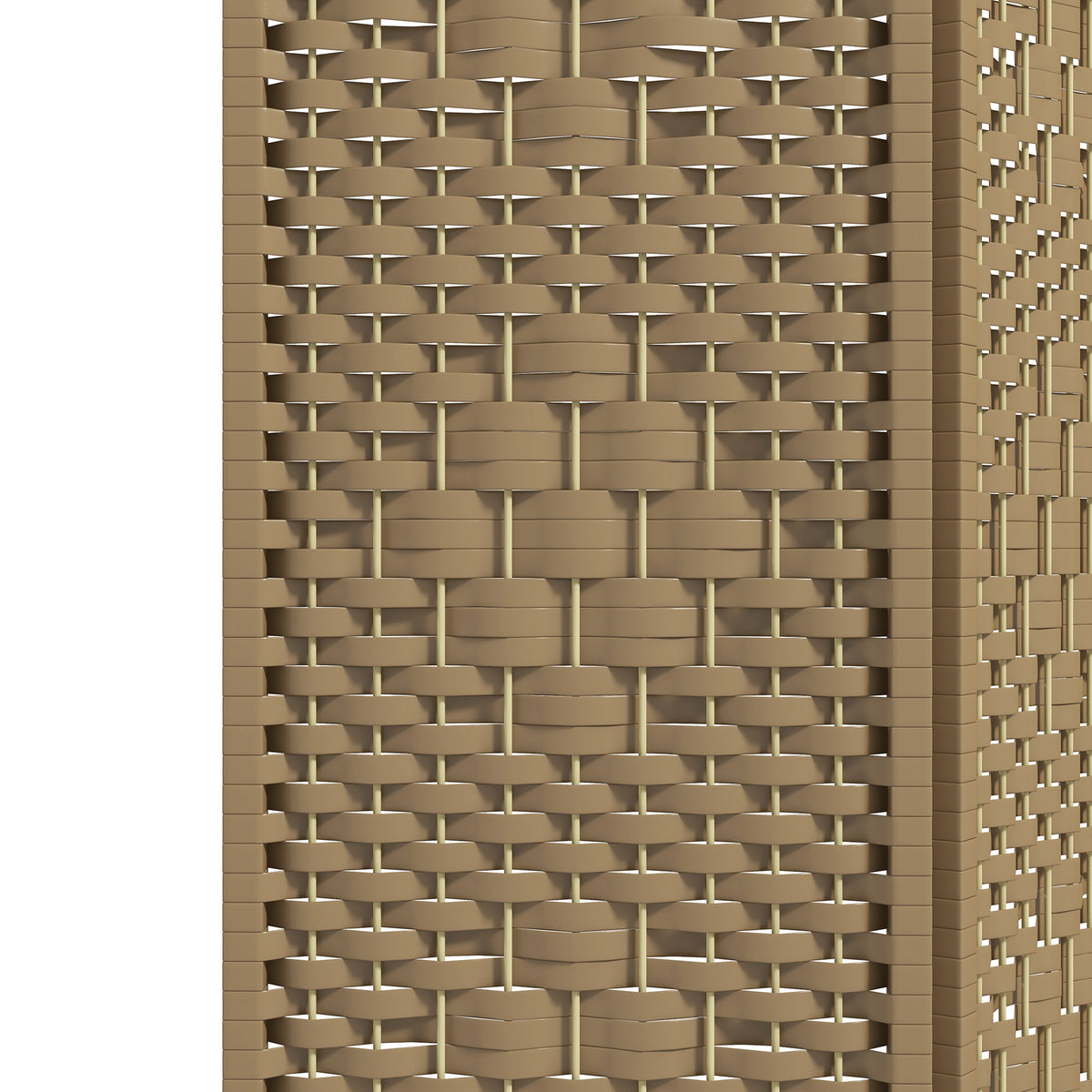 Paper Rope 3 Panel Folding Room Divider 120cm Wide - Velmora