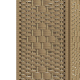 Paper Rope 3 Panel Folding Room Divider 120cm Wide - Velmora
