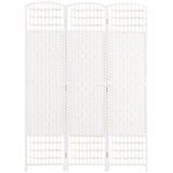 Paper Rope 3 Panel Folding Room Divider 120cm Wide - Velmora