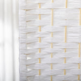 Paper Rope 3 Panel Folding Room Divider 120cm Wide - Velmora