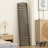 Paper Rope 4 Panel Folding Room Divider 160cm Wide - Velmora