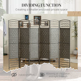 Paper Rope 4 Panel Folding Room Divider 160cm Wide - Velmora