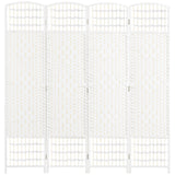 Paper Rope 4 Panel Folding Room Divider 160cm Wide - Velmora
