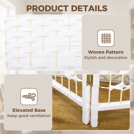 Paper Rope 6 Panel Folding Room Divider 240cm Wide - Velmora